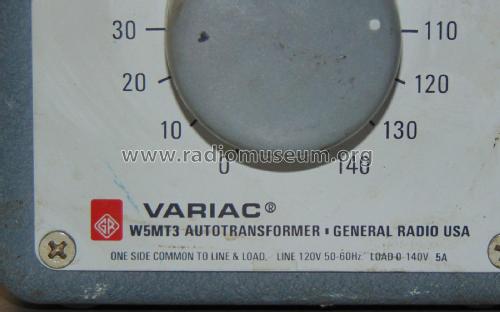 Variac Autotransformer W5MT3; General Radio (ID = 1971502) Power-S