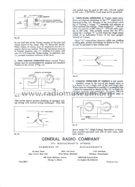 VARIAC V-10M; General Radio (ID = 2145209) Power-S