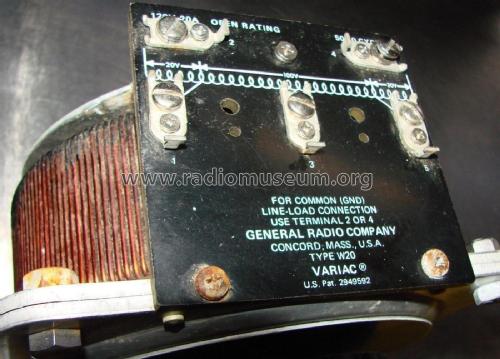 Variac W20; General Radio (ID = 1940382) Power-S