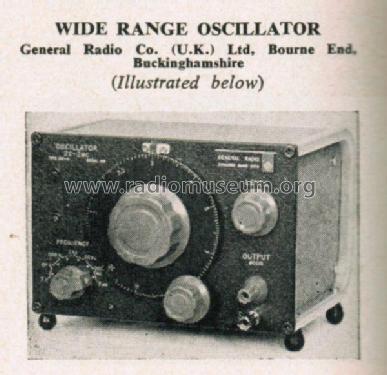 Wide Range Oscillator 1310-A; General Radio (ID = 2639584) Equipment