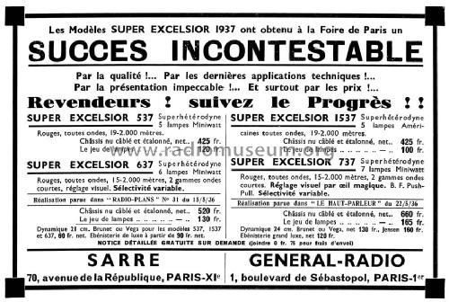 Super-Excelsior 1537; Général-Radio - voir (ID = 1879674) Radio