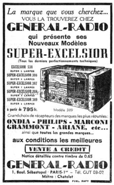 Super-Excelsior 389; Général-Radio - voir (ID = 1870496) Radio