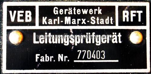Leitungsprüfgerät ; Gerätewerk Karl-Marx (ID = 1855154) Equipment