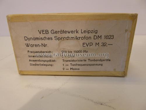 DM1623; Gerätewerk Leipzig, (ID = 1881276) Micrófono/PU