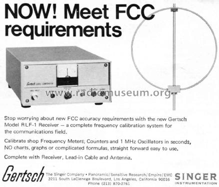 60 KHz Comparator RLF-1; Gertsch Products Inc (ID = 2083153) Equipment