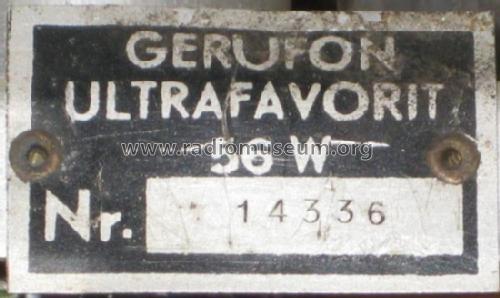 Ultra-Favorit 56W; Gerufon-Radio Walter (ID = 639208) Radio