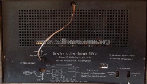 Ultra-Rekord - Ultrarecord 55W; Gerufon-Radio Walter (ID = 492768) Radio