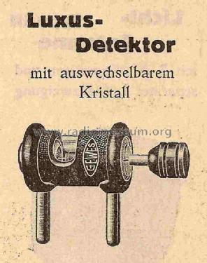 Luxus - Detektor ; Gewes; Siegfried (ID = 825641) Radio part