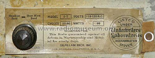 5-T ; Gilfillan Bros.Inc.; (ID = 328840) Radio