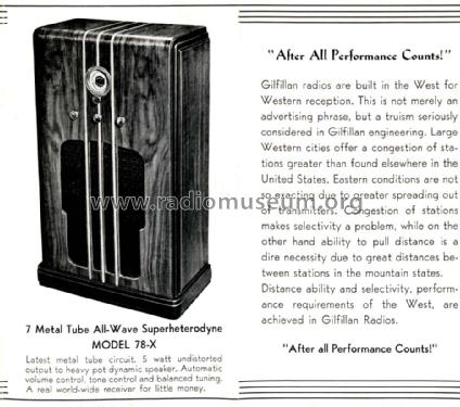78-X ; Gilfillan Bros.Inc.; (ID = 1604599) Radio