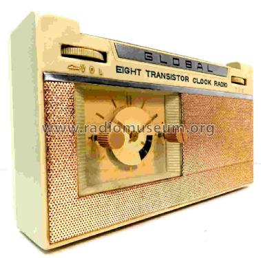 Eight Transistor Clock Radio GRC-715; Global Mfg. Co.; (ID = 2995774) Radio