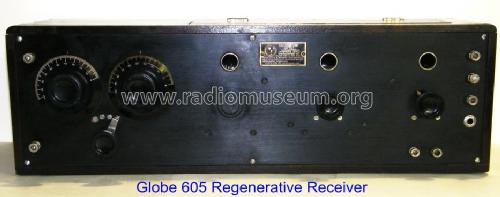 Regenerative Receiver No. 605; Globe Electric Co.; (ID = 968514) Radio