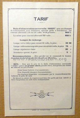 Boîte d'Alimentation Universelle ; Gody, Abel; Amboise (ID = 2066003) Aliment.