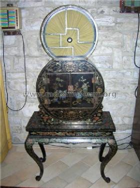 Meuble dans style chinois avec récepteur Gody; Unknown - CUSTOM (ID = 2274112) Radio