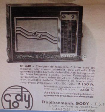 640; Gody, Abel; Amboise (ID = 1910481) Radio