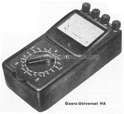 Multimeter Universal HA T.226206; Goerz Electro Ges.m. (ID = 2040722) Equipment