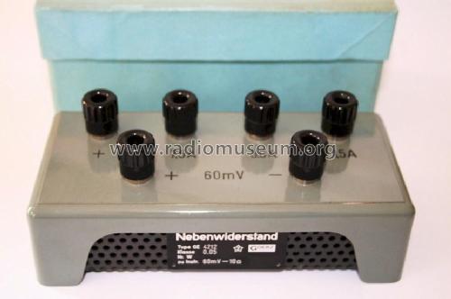 Nebenwiderstand GE 4212; Goerz Electro Ges.m. (ID = 1733066) Equipment