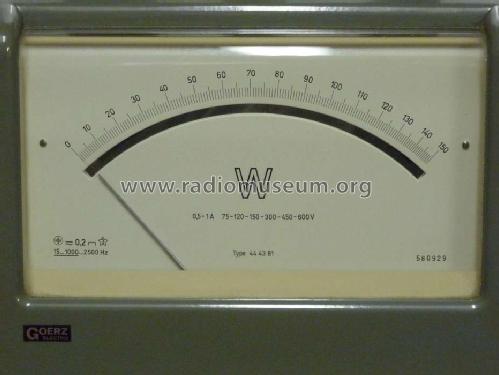 Präzisionswattmeter 44 43 81; Goerz Electro Ges.m. (ID = 1420273) Equipment