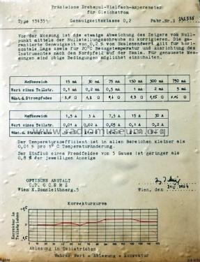 Präzisions Amperemeter 134351; Goerz Electro Ges.m. (ID = 1336995) Equipment