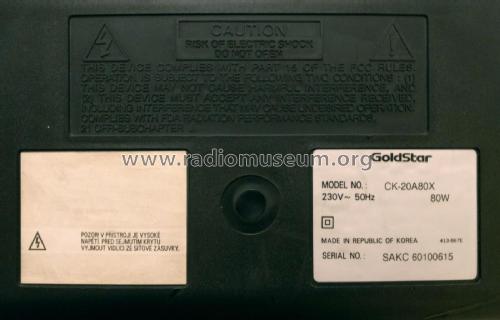 Colour Television CK-20A80X; Gold Star Co., Ltd., (ID = 2305920) Televisión