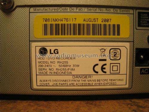 Hdd/dvd recorder RH255-P1M; Gold Star Co., Ltd., (ID = 1916104) R-Player