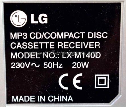 HiFi Micro Component System LX-M140D; Gold Star Co., Ltd., (ID = 1672253) Radio