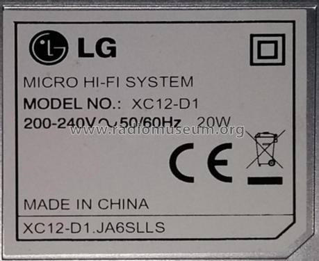 Micro Hi-Fi System XC12-D1; Gold Star Co., Ltd., (ID = 2385933) Radio