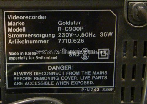 Videorecorder R-C900P; Gold Star Co., Ltd., (ID = 1673557) Sonido-V