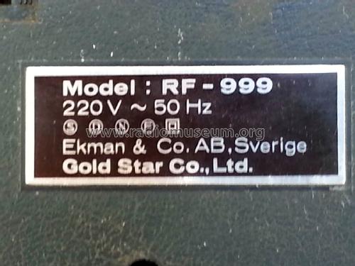 RF-999; Gold Star Co., Ltd., (ID = 1972064) Radio