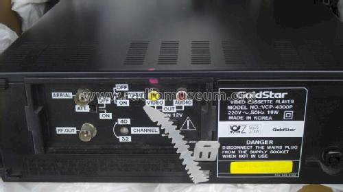 Video Cassette Player VCP-4300P; Gold Star Co., Ltd., (ID = 1244452) R-Player