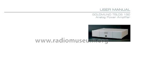 Analog Power Amplifier Telos 150; Goldmund; La (ID = 1882435) Ampl/Mixer
