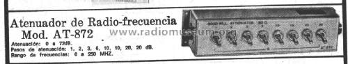 Atenuador de Radiofrecuencia AT-872; Good Will (ID = 1775620) Equipment