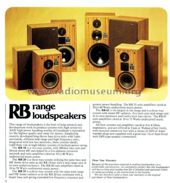 Speaker System RB 35; Goodmans Industries (ID = 2077588) Parlante