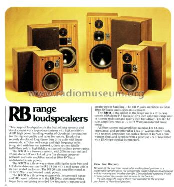 Speaker System RB 65; Goodmans Industries (ID = 2077590) Speaker-P