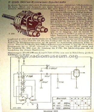 Einkreiser-Spulensatz F296; Görler, J. K.; (ID = 1785519) mod-past25