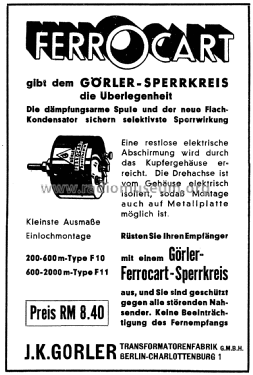 Ferrocart-Einbau-Sperrkreis F 10; Görler, J. K.; (ID = 1917463) mod-past25