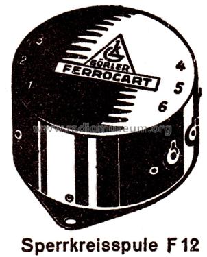 Sperrkreisspule F12; Görler, J. K.; (ID = 2900089) Radio part
