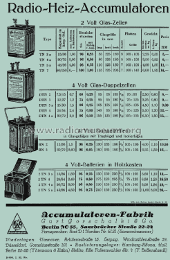 Radio-Heiz-Accumulator TN4a; Gorschalki & Co., (ID = 1570884) Power-S