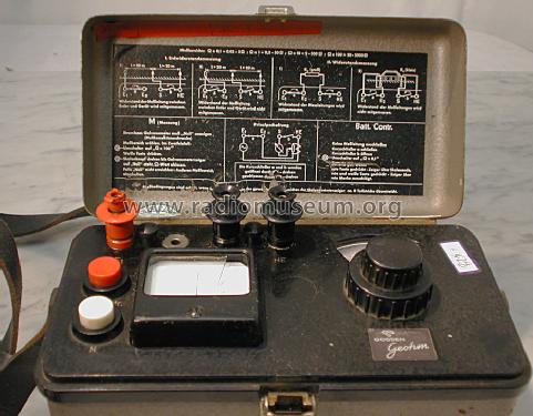 Geohm - Widerstandsmessgerät ; Gossen, P., & Co. KG (ID = 1378360) Equipment