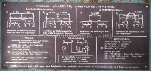 Geohm - Widerstandsmessgerät ; Gossen, P., & Co. KG (ID = 2512255) Equipment