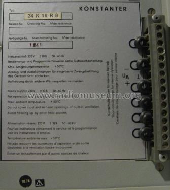 Konstanter - Labornetzteil 34K-16 R8; Gossen, P., & Co. KG (ID = 1626592) Ausrüstung