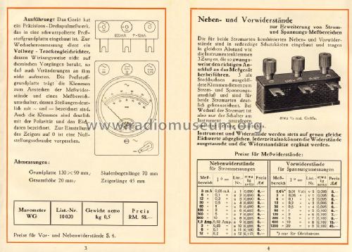 Mavometer WG; Gossen, P., & Co. KG (ID = 1253324) Equipment