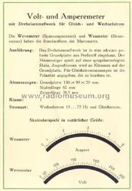 Weameter - Voltmeter ; Gossen, P., & Co. KG (ID = 1267039) Equipment