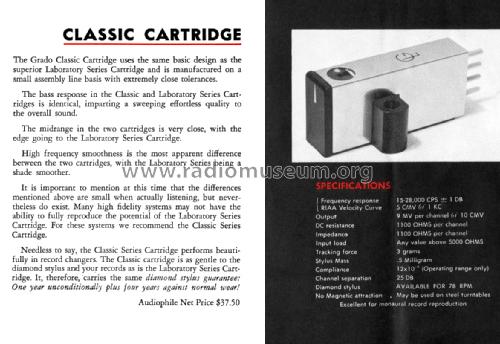 Classic Cartridge ; Grado Laboratories (ID = 2285197) Microphone/PU