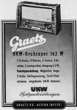 Gross-Super 162W; Graetz, Altena (ID = 229545) Radio