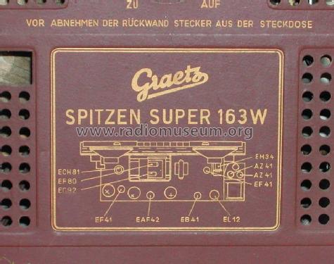Spitzen Super 163W; Graetz, Altena (ID = 525674) Radio