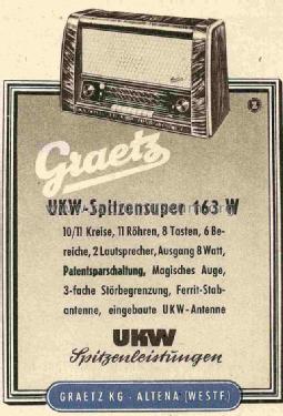 Spitzen Super 163W; Graetz, Altena (ID = 725730) Radio
