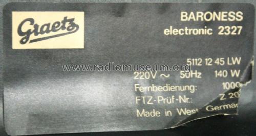 Baroness Electronic 2327; Graetz, Altena (ID = 1633880) Television