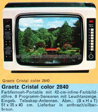 Cristal Color 2840; Graetz, Altena (ID = 1285734) Television