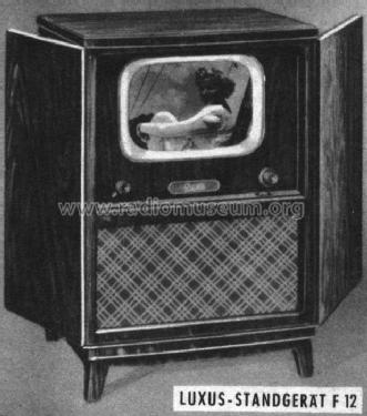 Fernseh-Luxusstandgerät F12; Graetz, Altena (ID = 26406) Television